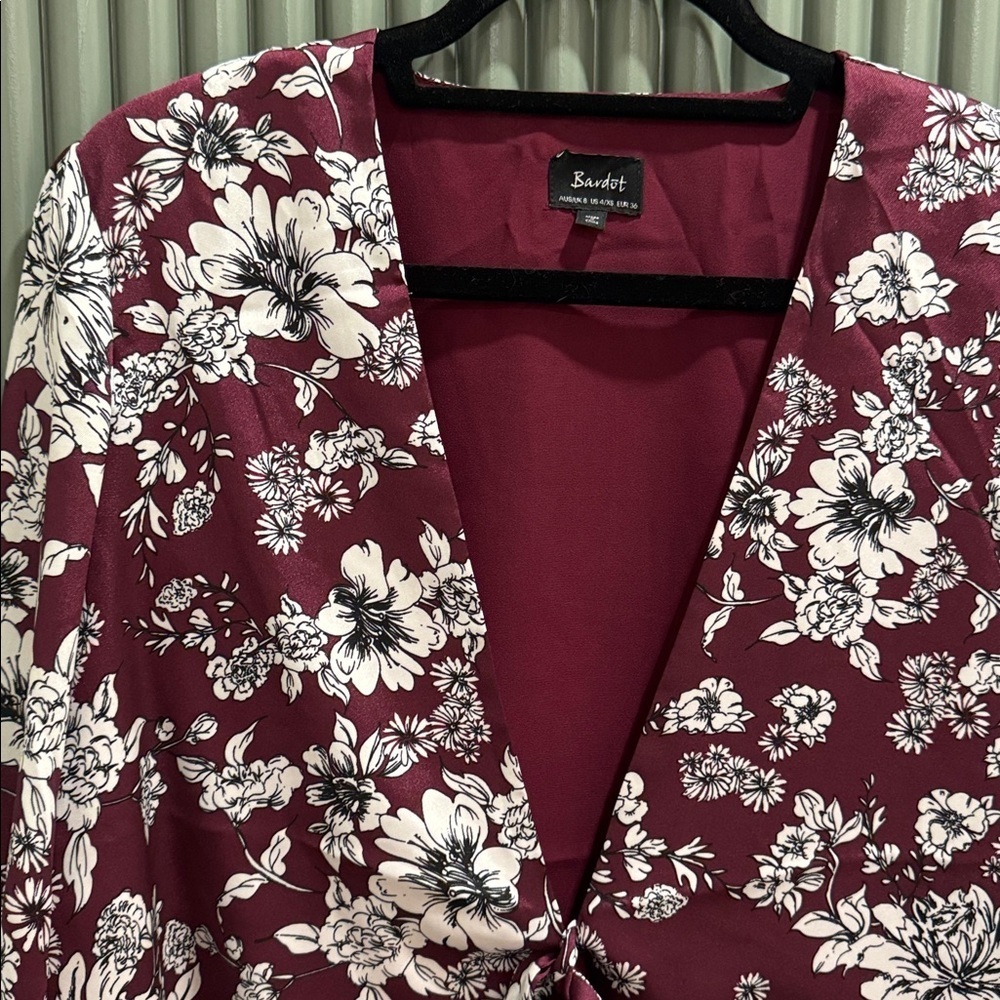 Bardot Satin Wrap Top - Picture 11 of 11
